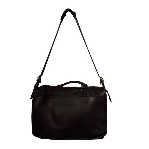 Vintage Coach Vantage 90s Black Leather Briefcase Rare Style 5274 NYC - Picture 4 of 16